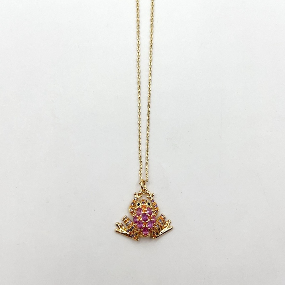 KS844-Kate Spade frog necklace